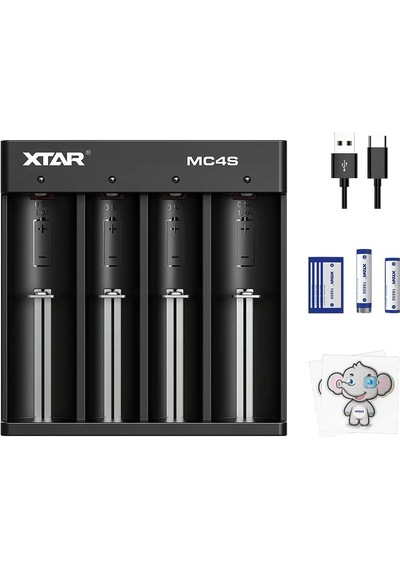 Xtar 18650 Akıllı Şarj Cihazı Xtat Mc4s Usb C 16340 Lityum İyon Bataryalar Ve Nı-cd İçin Aynı Zamanda 18650 Bataryalar İçin