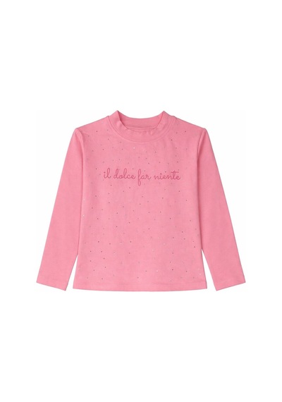 Taşlı Çocuk Sweatshirt Pembe