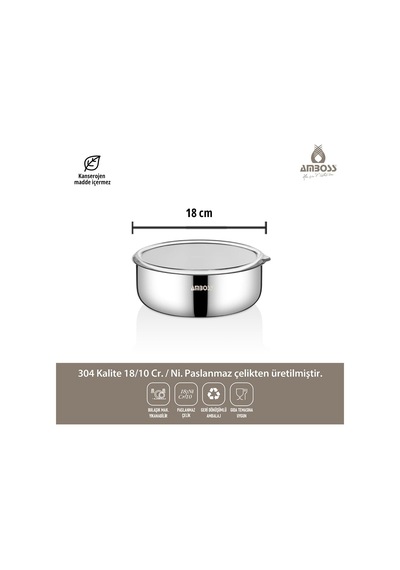 Tr 4 Parça Cook And Store Paslanmaz Çelik Tencere Saklama Kabı Pratik Set Diğer