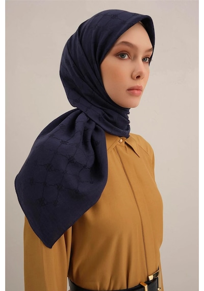 Armine Lyocell Eşarp 4 Açık Lacivert