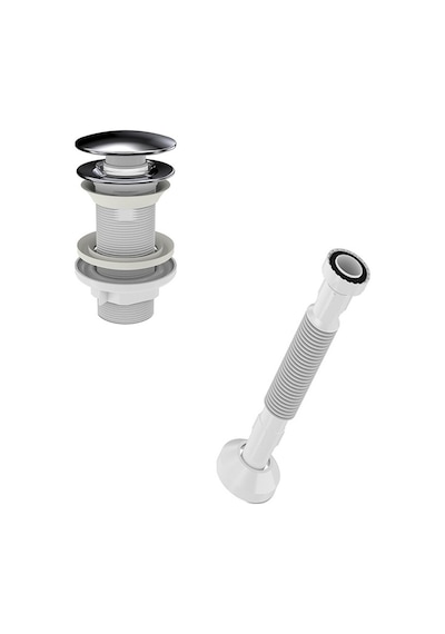 İzyapı Krom Başlıklı Koku Önleyicili Bas Aç Lavabo Gider Sifonu