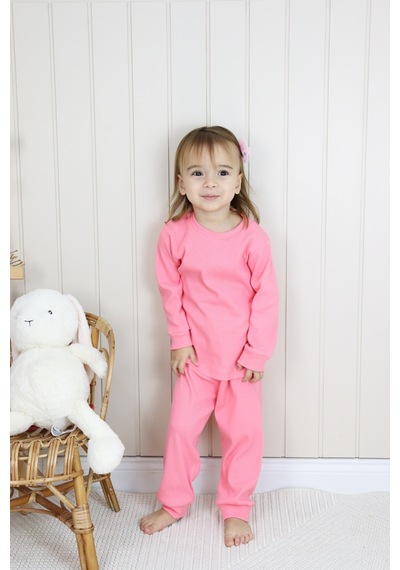 MiaBaby Kaşkorse Mevsimlik Pijama Takım Pembe