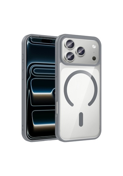 Apple iPhone Uyumlu 17 Pro Max Kılıf Kenarlar İnce Arka Kısım Magsafe Kamera Yükseltili Silikon