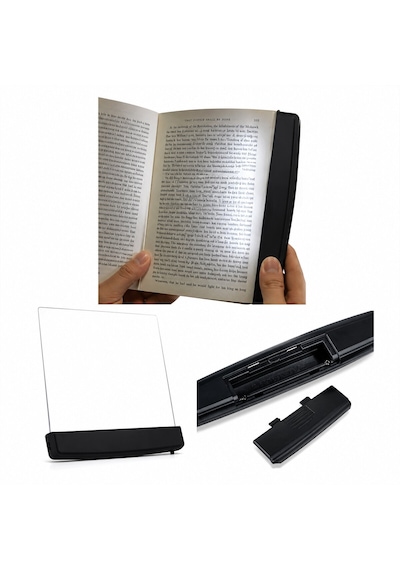 Lunaev Lıght Panel Kitap Sayfa Aydınlatma Led Paneli Kitap Okuma Pilli 15x17 Cm İ10 - 027 .