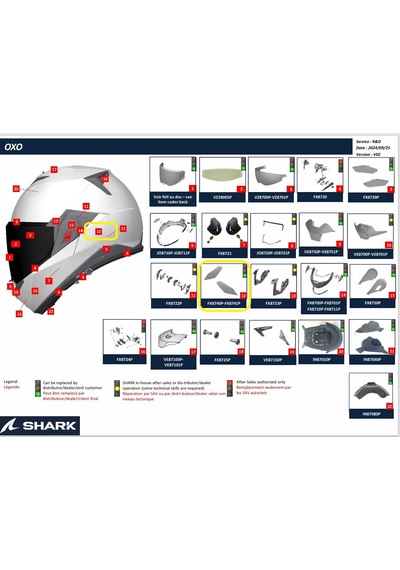 Shark Oxo Kask Camı Kenar Kapak Siyah/fx8740/8741 Renkli