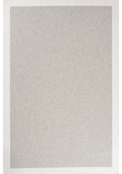Hoom Rugs Lora 3206 Bej Çerçeveli Pamuk Taban Hav Toz Vermez Sisal Halı