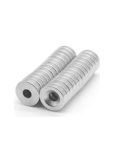 Neodyum Mıknatıs, 10Mm X 7-4Mm X 3Mm Havşa Delikli, Adet Seçmeli 5 Adet