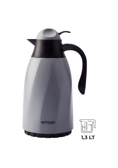 Emsan Sırça Termos 1.3 L Gri