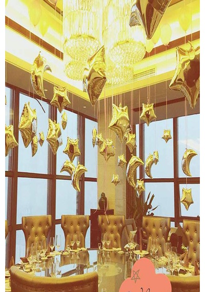 8 Ad Gold Altın Ay Yıldız Folyo Balon Seti Baby Shower Cinsiyet Doğum Günü Parti Ay Yıldız Balon Süs Altın