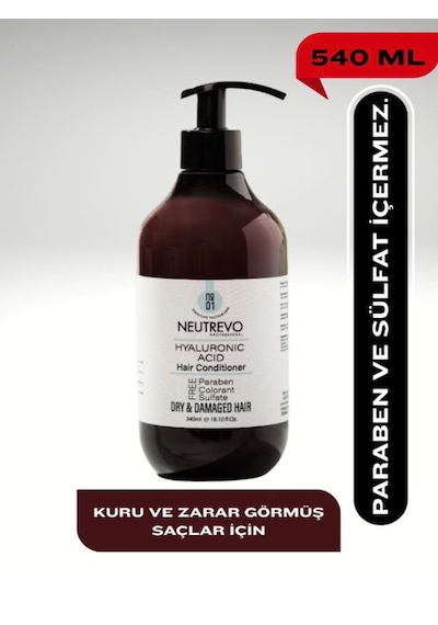 Neutrevo Professional No:1 Hyaluronic Acid Serisi Nem Ve Dolgunluk Veren Saç Bakım Kremi 540 Ml