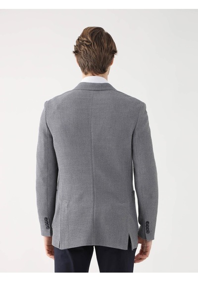 Dufy Gri Erkek Slim Fit Mono Yaka Ceket - 95384 Gri
