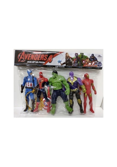 Figür Oyuncak Kaptan Amerika Ironman Hulk Thor Antman 12 Cm 5'li Set