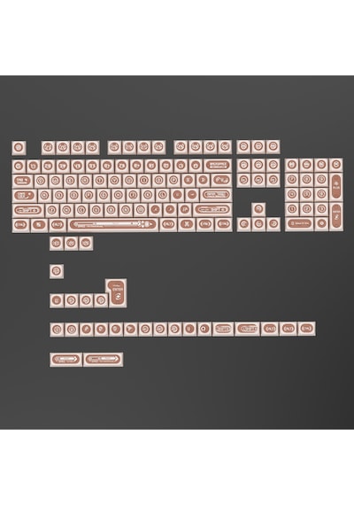 Mekanik Klavye Keycap -136 Tuşlu Kahve Opal Tuş Takımı