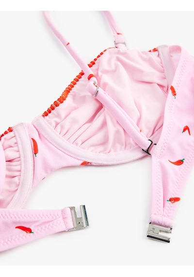 Koton Koton X Sibil Çetinkaya - Kroşe Detaylı Biber Baskılı Balenli Bikini Üstü Çıkarılabilir Askılı Pembe Desenli 6sak10257mm Koton Koton X Sibil Çetinkaya - Kroşe Detaylı Biber Baskılı Balenli Bikini Üstü Çıkarılabilir Askılı Pembe Desenli 6sak10257mm