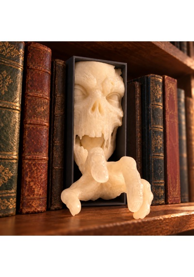 Cadılar Bayramı Halloween Fosforlu Zombi Kitaplık Dekoru 3d Baskı 17 X 6,5