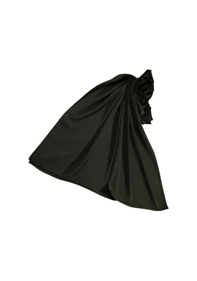 Mim Eşarp Mısırlı Eşarpları Medine Ipeği Büyük Boy Eşarp 140x140 Cm Haki