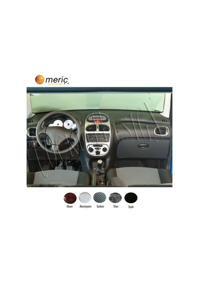 Meriç® Peugeot 206 Ön Torpido Kaplama Alu. 10 Parça 2001-2010 (530157050)