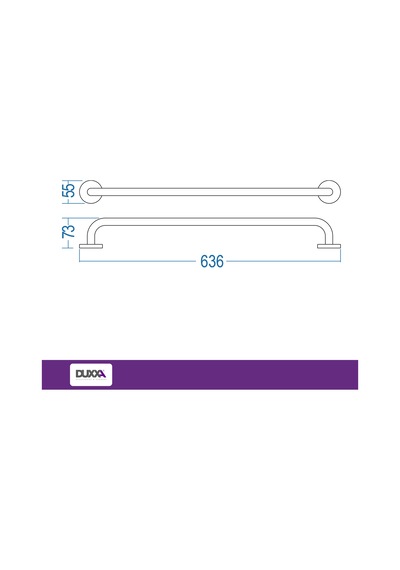Küvet Tutamağı 60 Cm Ø19 Ss 304 Paslanmaz Çelik