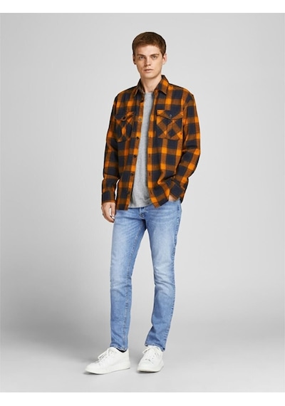 12203510 Jack & Jones Jjıglenn Jjorıgınal Erkek Jean Pantolon Blu Mavi