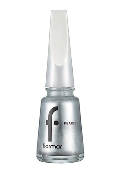 Flormar Pearly Yoğun Işıltı Veren Yarı Saydam Bazlı Sedefli Oje - 390 Stylish Silver New - 5 Tarı