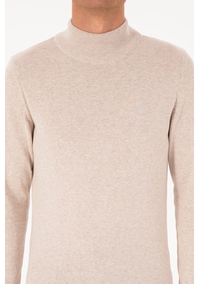 U.S. Polo Assn. Erkek Slim Fit Yarım Balıkçı Yaka Taş Basic Kazak 50307783-VR225