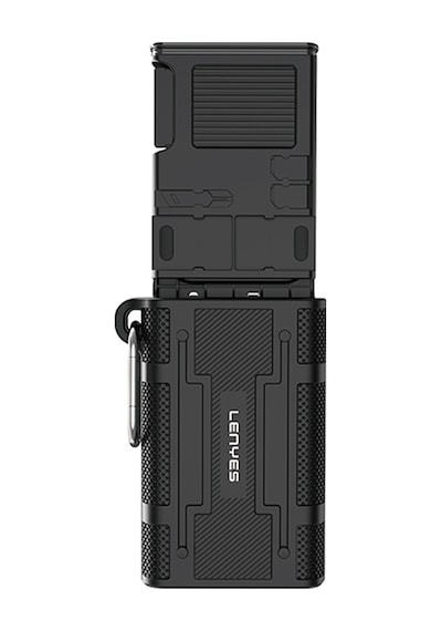 Lenyes Lcr01 Type-c Kablolu Su Geçirmez Çoklu Kart Depolama Ve Okuyucu Kutusu 10 Gbps Siyah