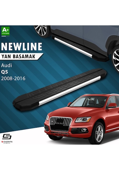 S-dizayn Audi Q5 Newline Krom Yan Basamak 183 Cm 2008-2016 A+ Kalite