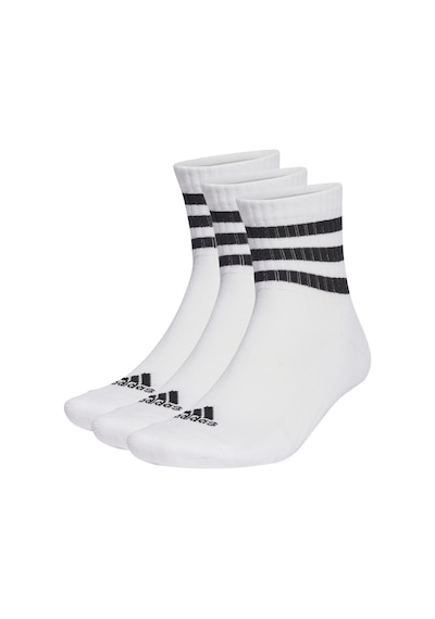 Adidas 3-stripes Sportswear Yastıklamalı Yarım Bilekli Çorap - 3 Çift Beyaz Çorap Ht3456 001
