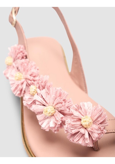 %100 Hakiki Deri Pembe Kadın Sandalet Pembe