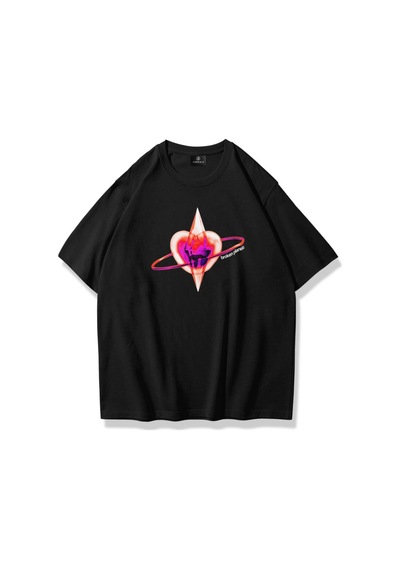 Flood Of Style Unisex Broken Planet Tshirt Siyah