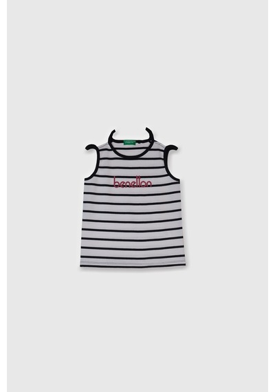 Benetton Kız Çocuk Atlet Beyaz