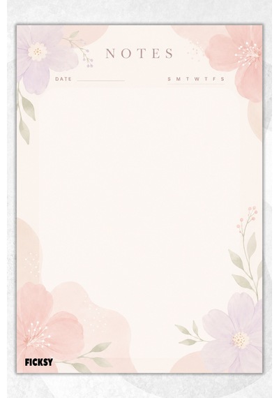 A5 Bloknot Çizgisiz Defter - 50 Yaprak - Memopad - Notepad - Not Defteri - Not Kağıdı - 3626 Çok Renkli