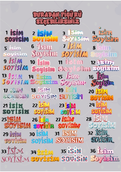 Okul Etiketi Kalem Defter Etiketi İsme Özel Etiket Set16