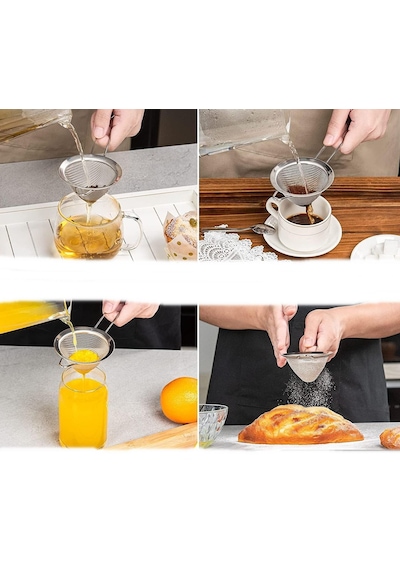 Çok Amaçlı Konik Çay Kahve Gıda Meyve Suyu Süzgeci 8 Cm