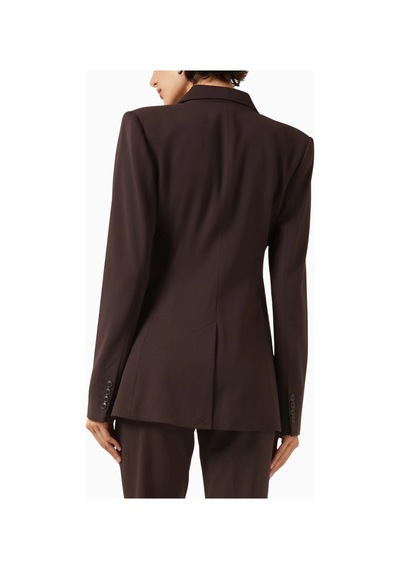 Good American Sculpted Blazer, Kadın Zarif Bel Kesimli - Modern Şık Ceket Kahverengi