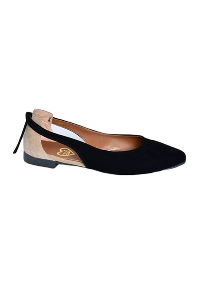 Fox Shoes Siyah/ten Kadın Babet H726324002 Siyah/ten Siyah - Ten Rengi