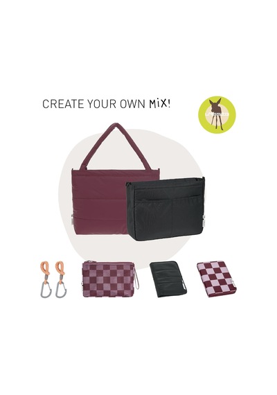 Lassig Mix Multi Bag Bebek Arabası Organizer Çanta Black Çok renkli