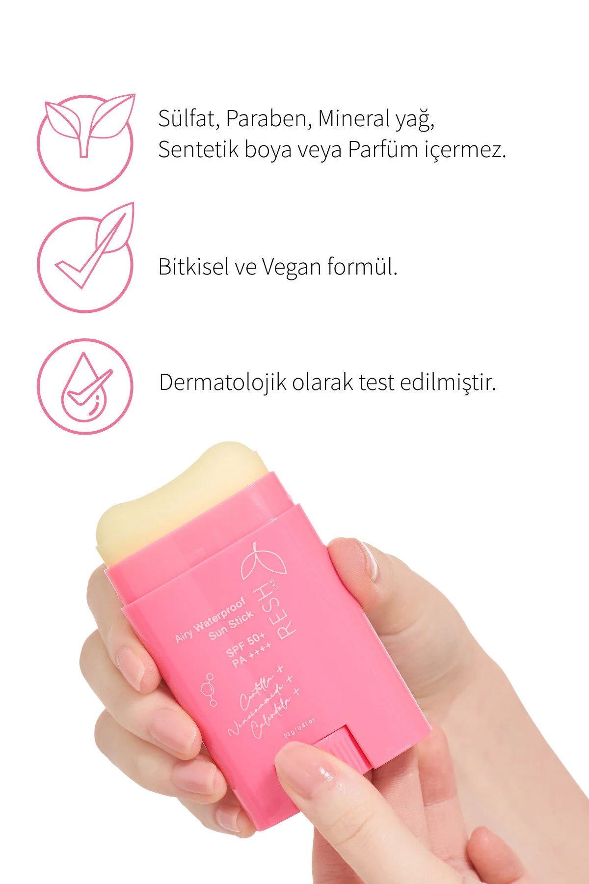 Resh Lab Airy Waterproof Sun Stick Spf50+ Pa++++ - 23g - Suya Dayanıklı Güneş Koruyucu Stick