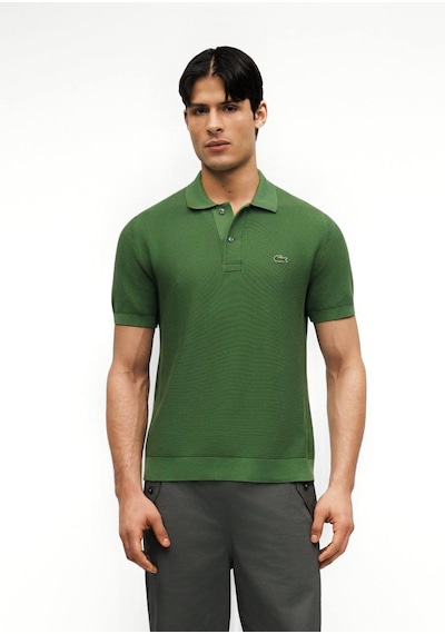 Lacoste Klasik Erkek Triko Örme Yazlık İnce Polo T-shirt Haki