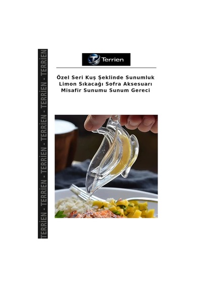Özel Seri Kuş Şeklinde Sunumluk Limon Sıkacağı Sofra Aksesuarı Misafir Sunumu Sunum Gereci Çok Renkli