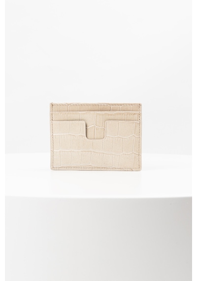 Bayderi Owpi Kroko Deri Minimal Unisex Kartlık Krem
