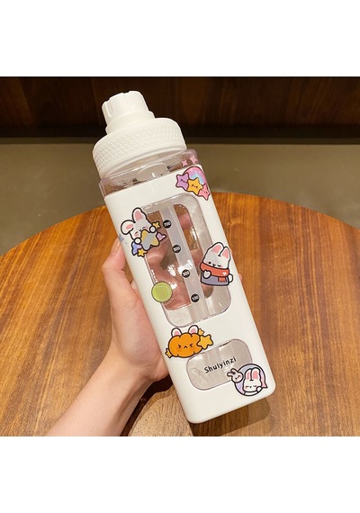 Öğrenciler Ve Çocuklar İçin Taşınabilir Ve Sızıntılı Pipetli Su Şişesi Pink, 700ml