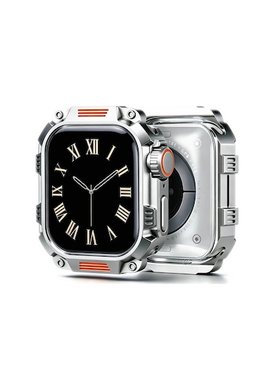 Watch Ultra 49 Mm İle Uyumlu Metal Saat Koruyucu Kılıf Zırh Tasarım Kasa
