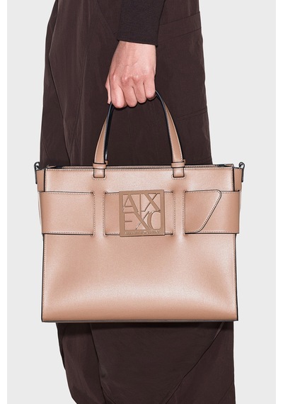 Armani Exchange Logolu Çıkarılabilir Askılı Çanta Kadın Çanta 9426890 A874 U6186 Taba