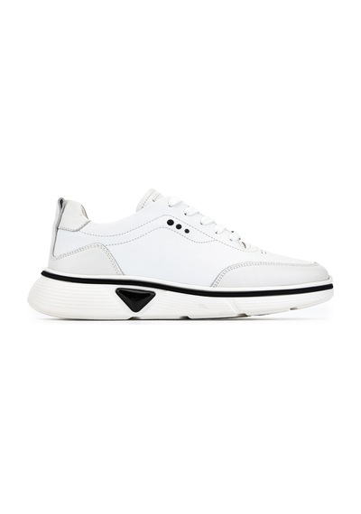 Tamer Tanca Erkek Hakiki Deri Beyaz Sneakers & Spor Ayakkabı 1237 23088 Erk Ayk Sk26-27 Kırık Beyaz