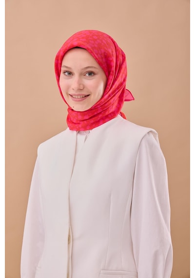 Silk Home Aura Eşarp 140005-26 Pembe, Turuncu, Koyu Turuncu