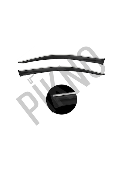 Ford Transit Custom 2012-2018 Arası Kromlu Cam Rüzgarlığı 2'li Set A+ Plus