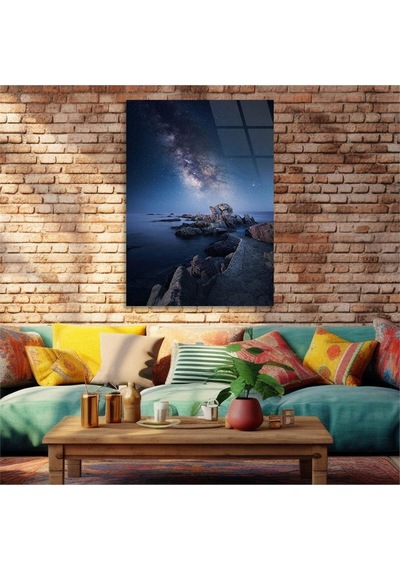Gerçek Cama Baskı Sanat Temalı Tekli Cam Tablo S061