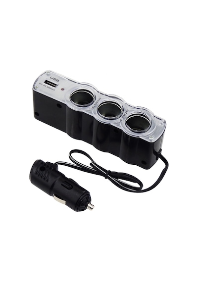 3 Port + 1 Usb Oto Araç Çakmaklık Çoğaltıcı Çoklayıcı Hub