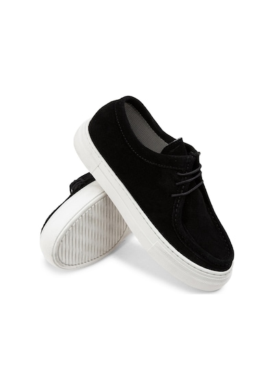 Deery Hakiki Süet Siyah Kadın Sneaker - Z1682zsyhc01 Siyah